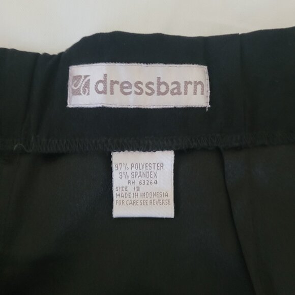 Black Faux Suede Womens Pants Dress Barn Size 12 - Picture 3 of 14